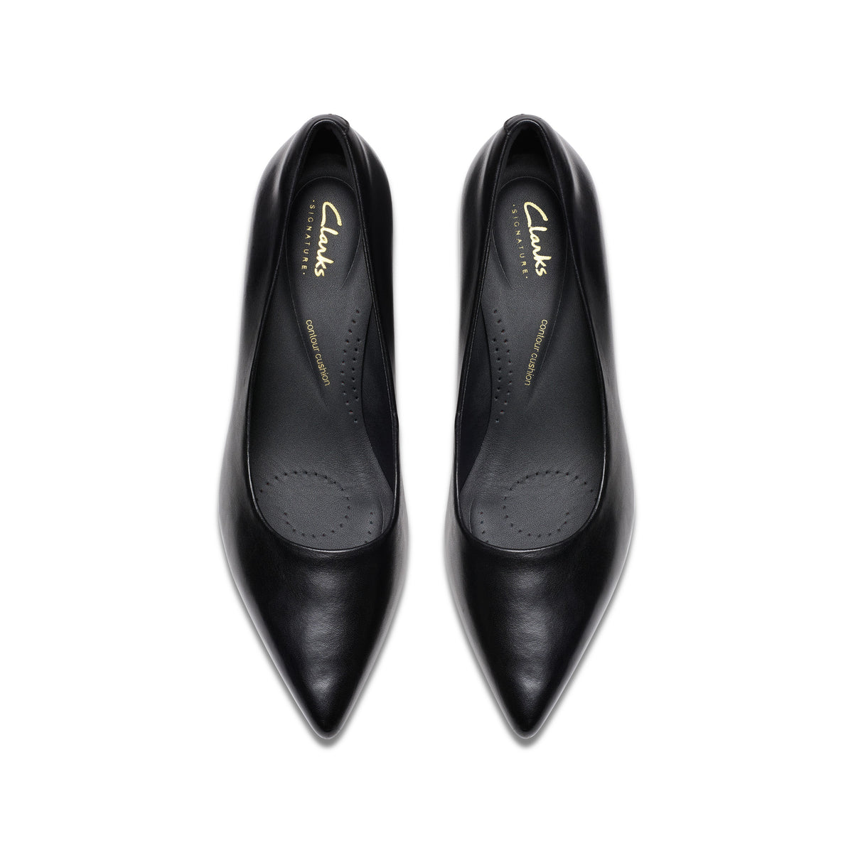 Clarks Women Black Zarey Court Shoes