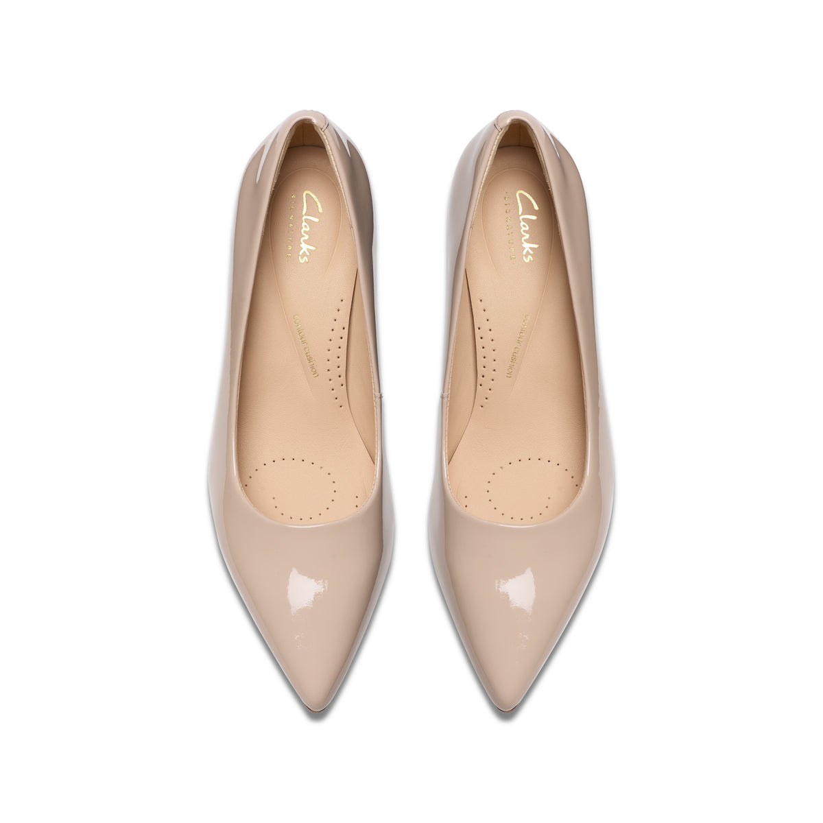 Clarks Women Beige Zarey Court Shoes