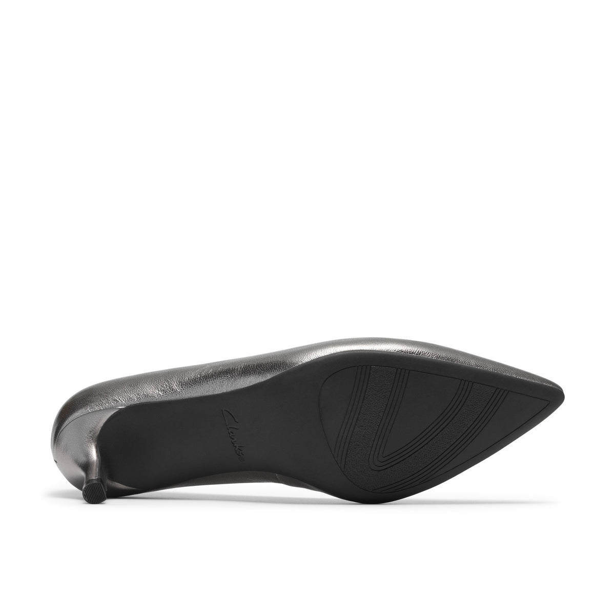 Clarks Women Black-Grey Zarey Court Shoes