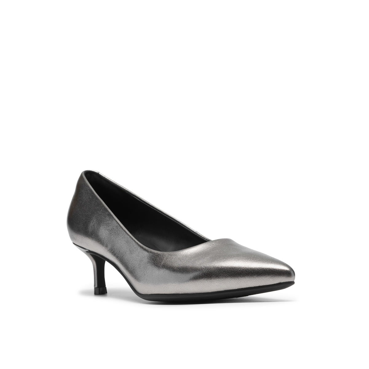 Clarks Women Black-Grey Zarey Court Shoes