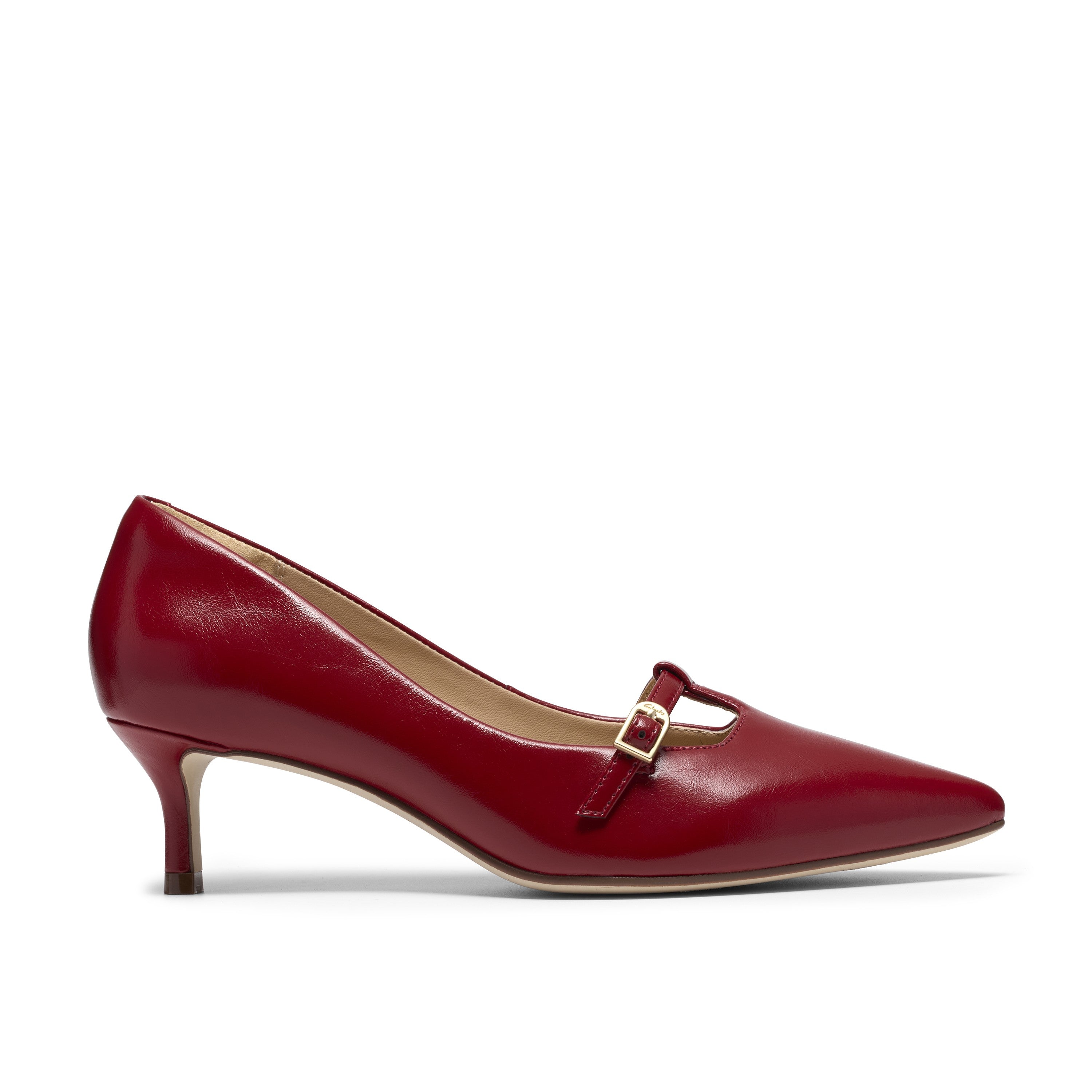 Clarks Women Red Zarey Jane Shoes