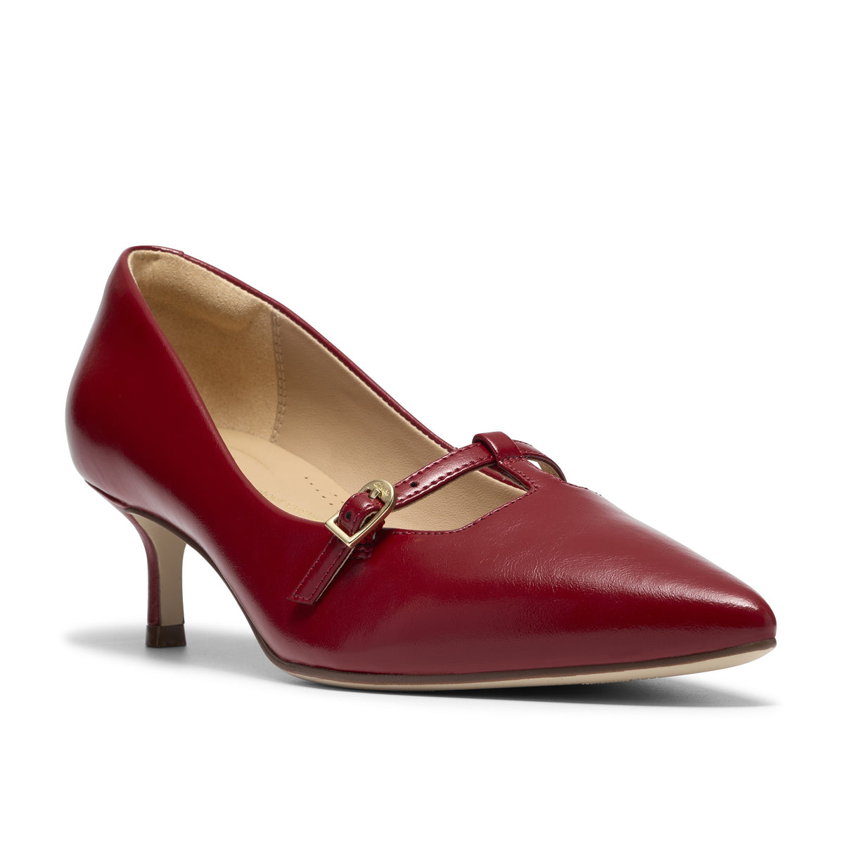 Clarks Women Red Zarey Jane Shoes
