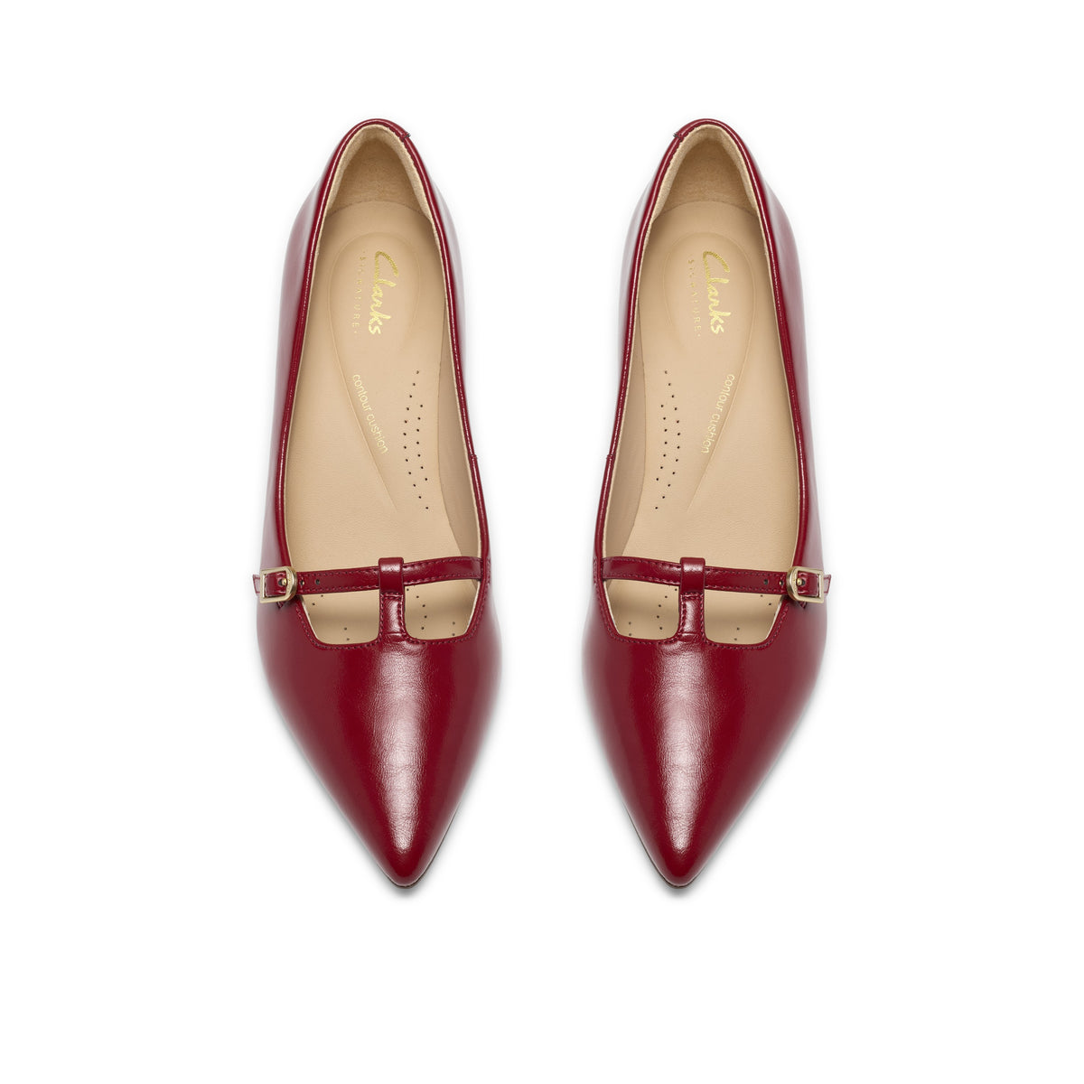 Clarks Women Red Zarey Jane Shoes