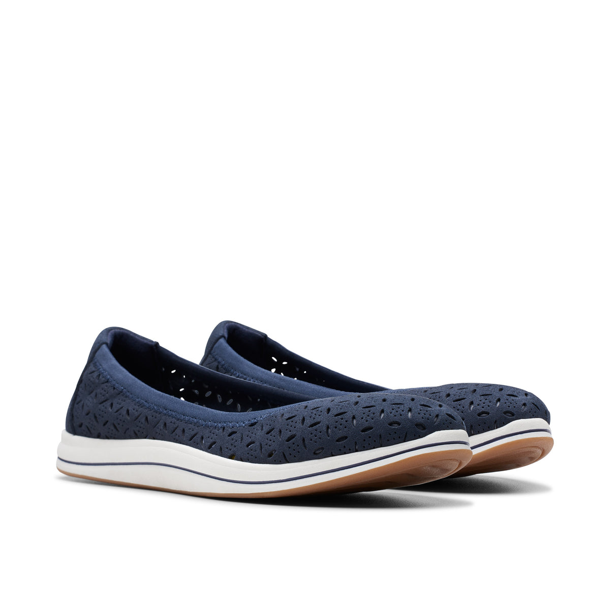 Clarks Women Blue-Navy Brinkley Roam Shoes