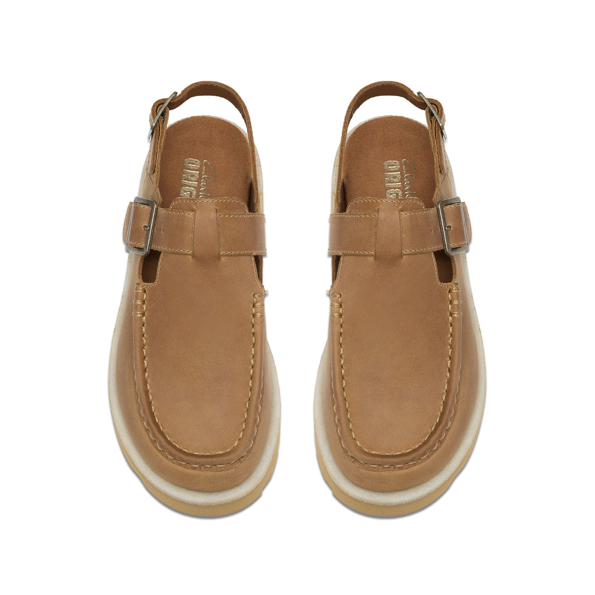 Clarks Women Tan Meare Easy Sandals
