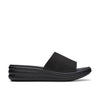 Clarks Women Drift Twist  Black Slide