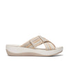 Clarks Women Arla Wave Beige Slide