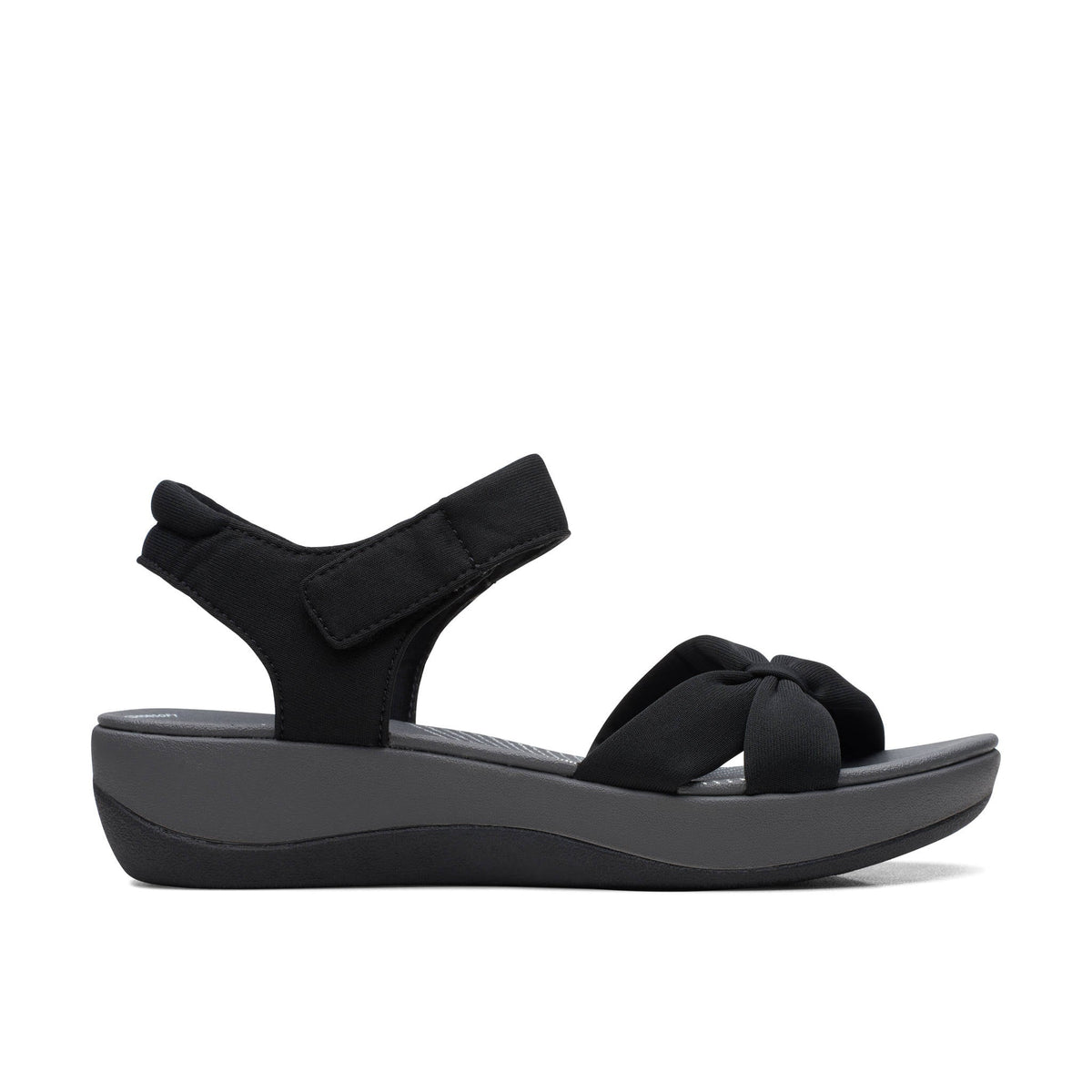 Clarks Women Arla Shore Black Sandal - Black textile / 3