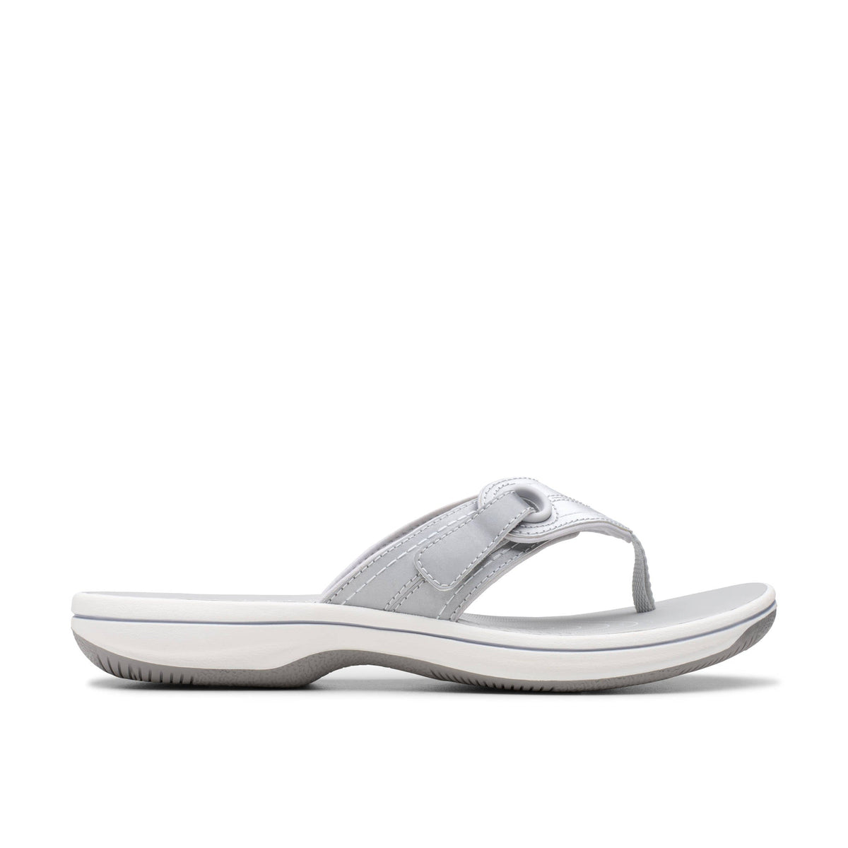 Clarks Women Brinkley Reyna White Flip Flop - White / 3