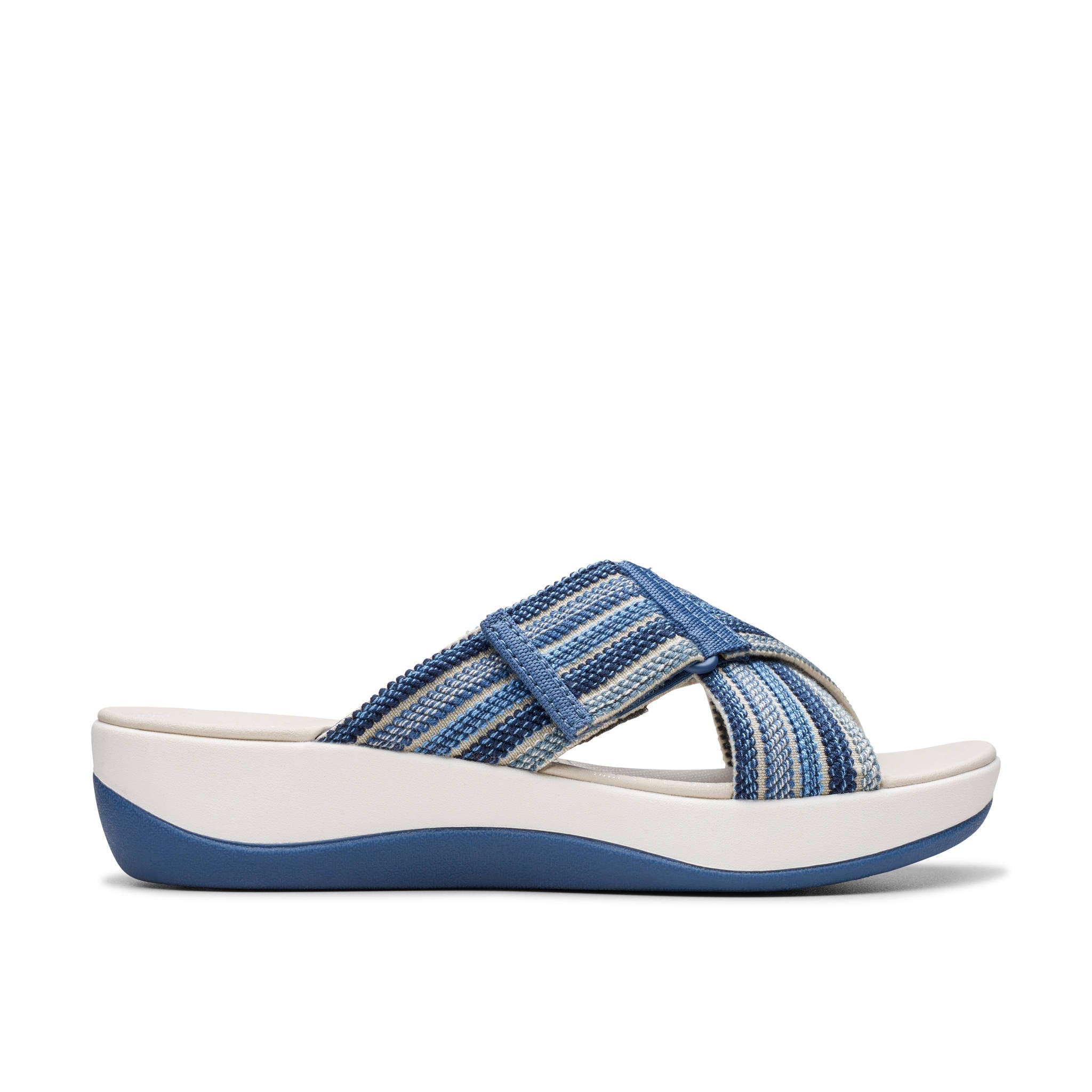 Clarks Women Arla Wave Blue Slide