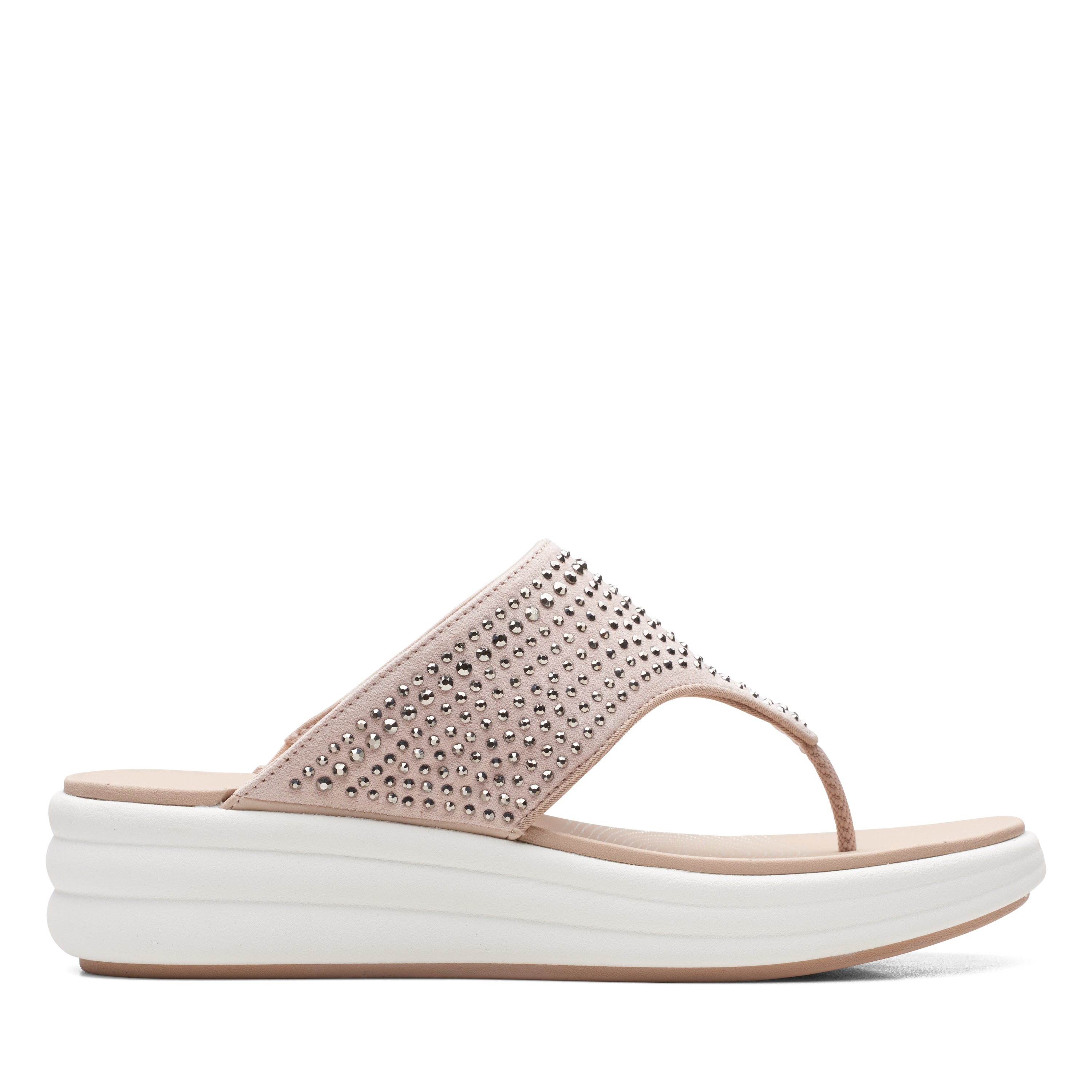 Clarks Women Drift Jaunt Light Pink Flip Flop