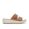 Clarks Women Drift Buckle Beige Slide
