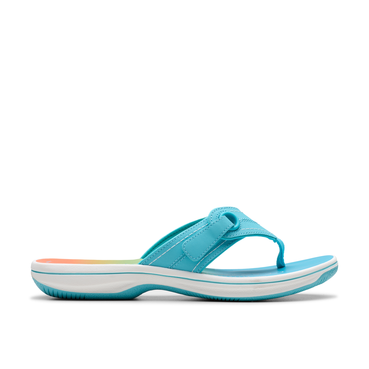 Clarks Women Brinkley Reyna Light Blue Flip Flop - Light blue / 3