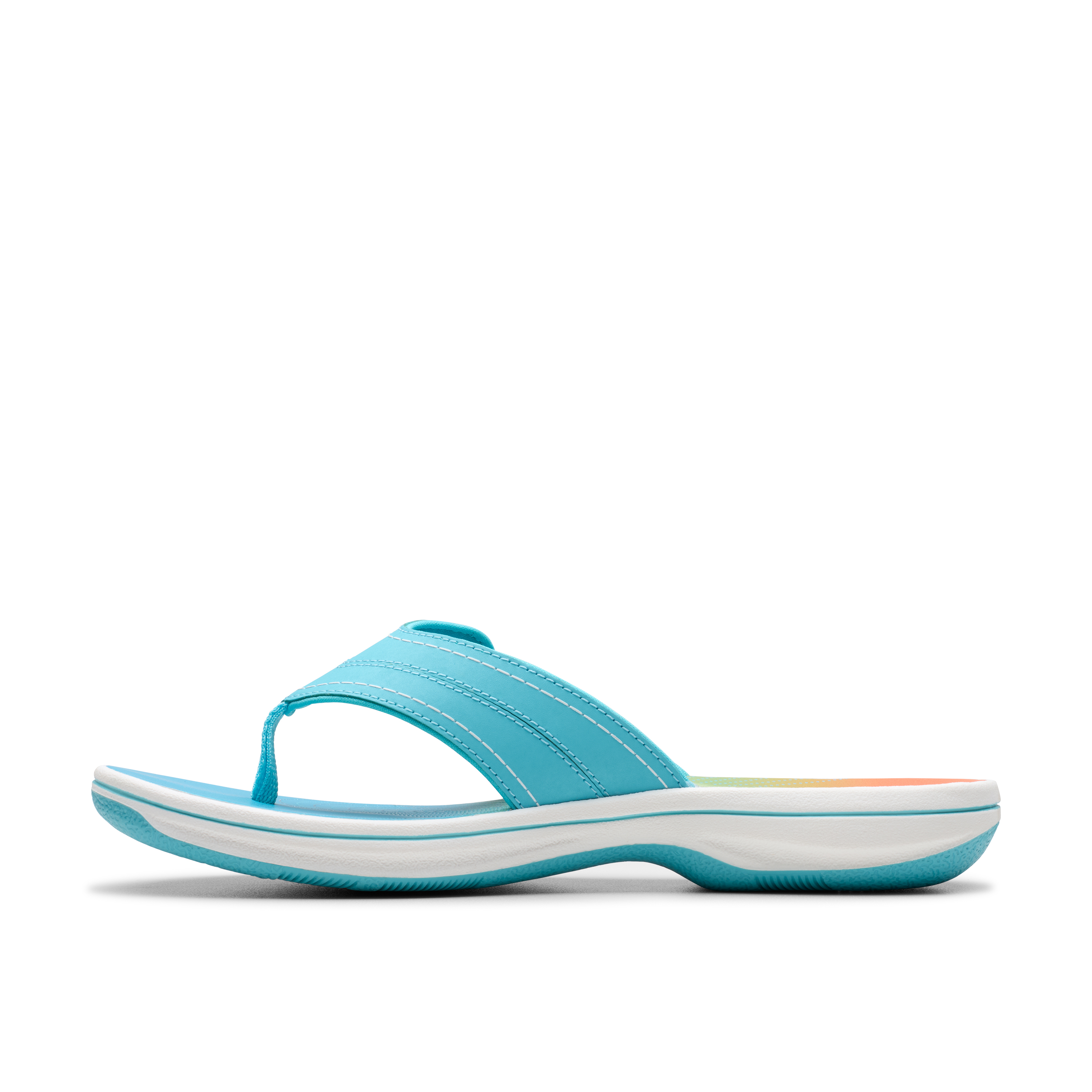 Clarks Women Brinkley Reyna Light Blue Flip Flop