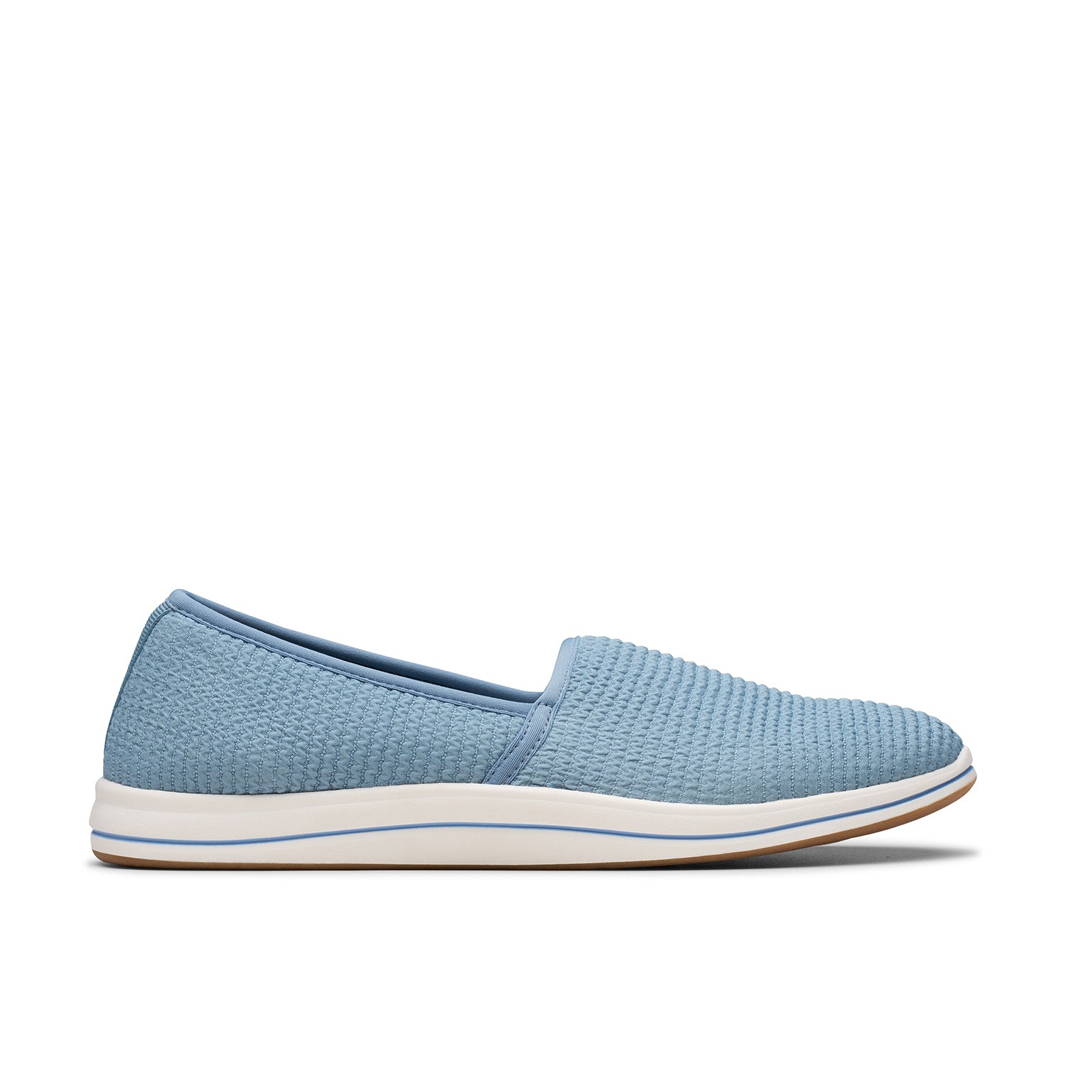 Clarks Women Brinkleystretch Light Blue Slip-On