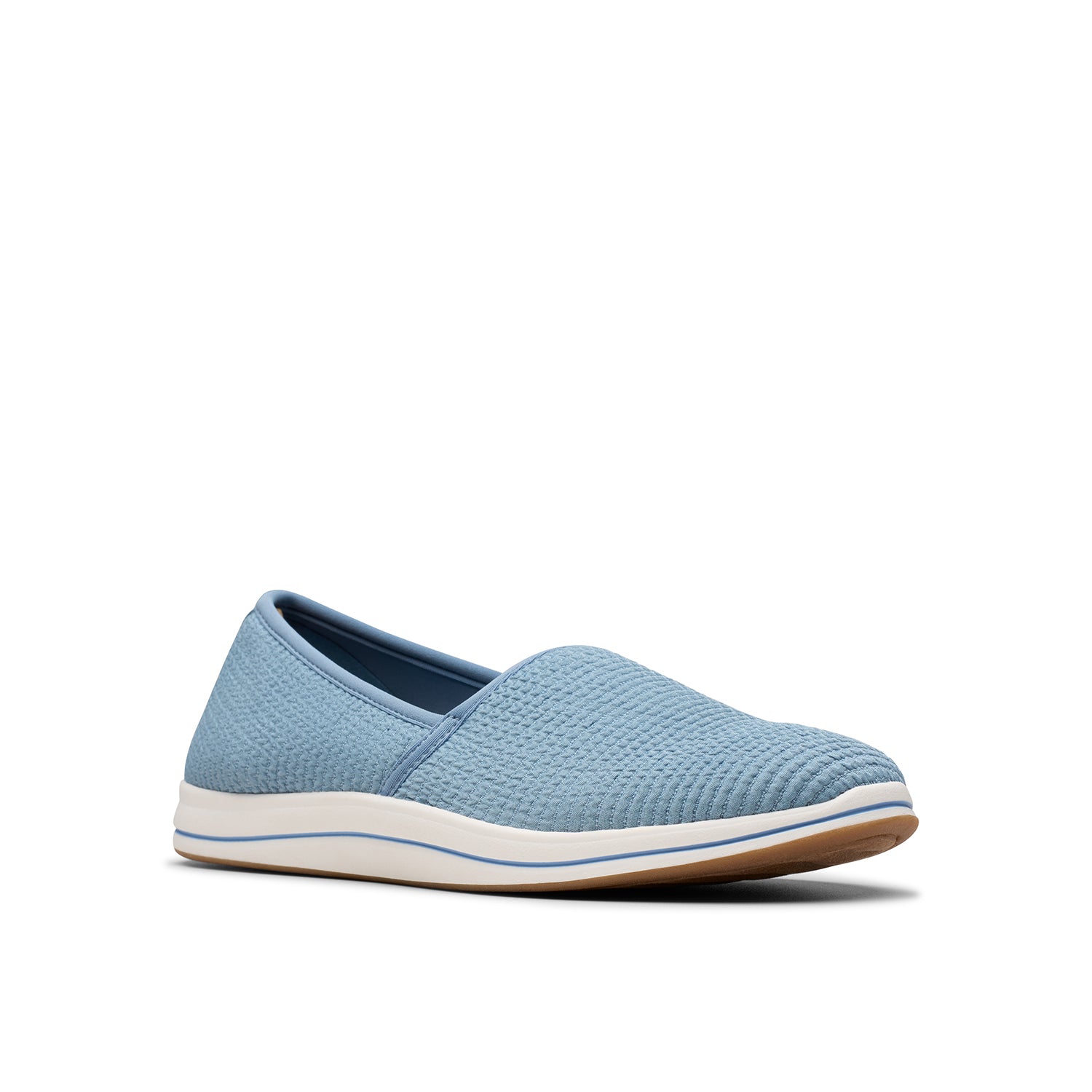 Clarks Women Brinkleystretch Light Blue Slip-On
