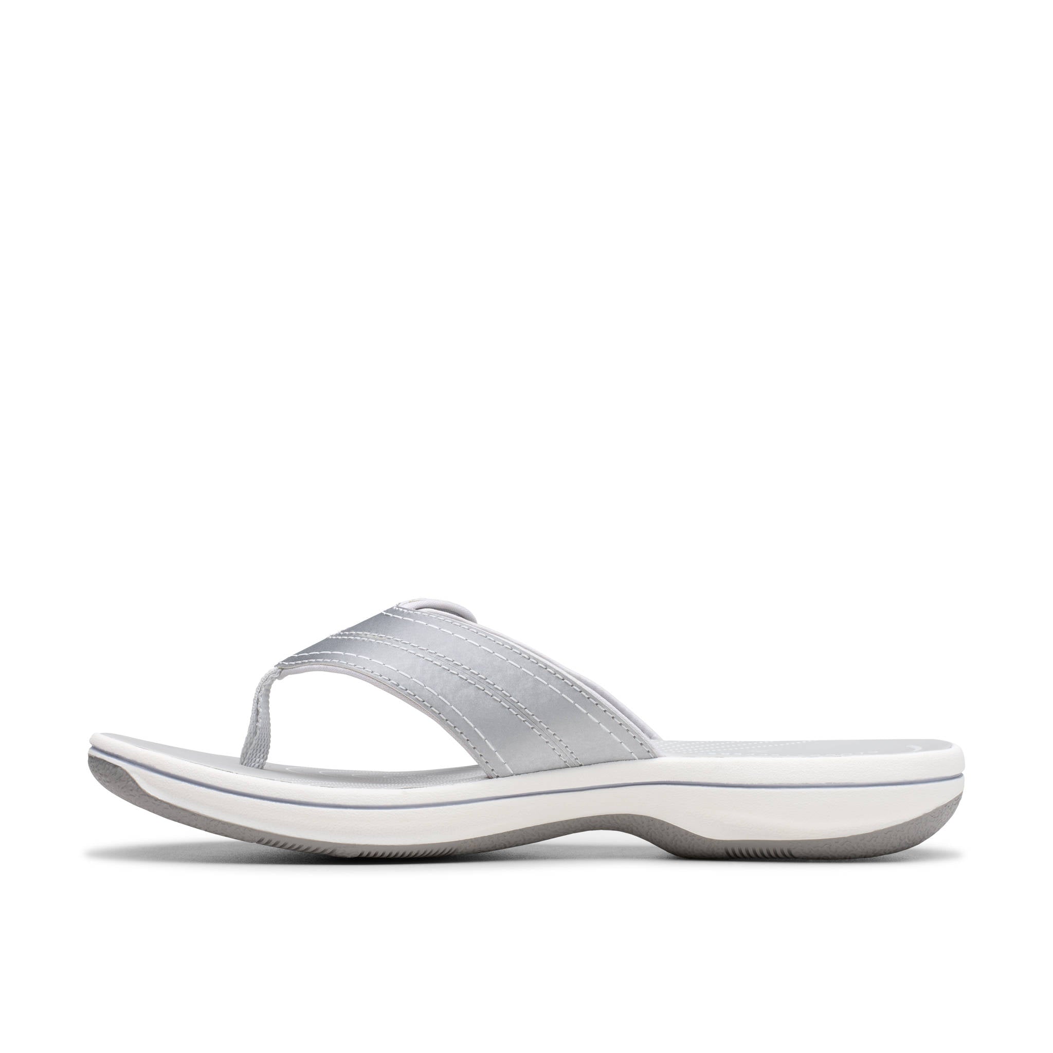 Clarks Women Brinkley Reyna White Flip Flop