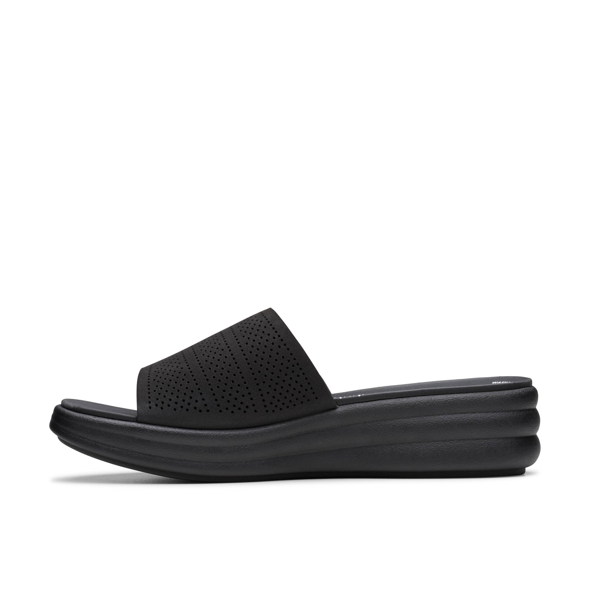 Clarks Women Drift Twist  Black Slide