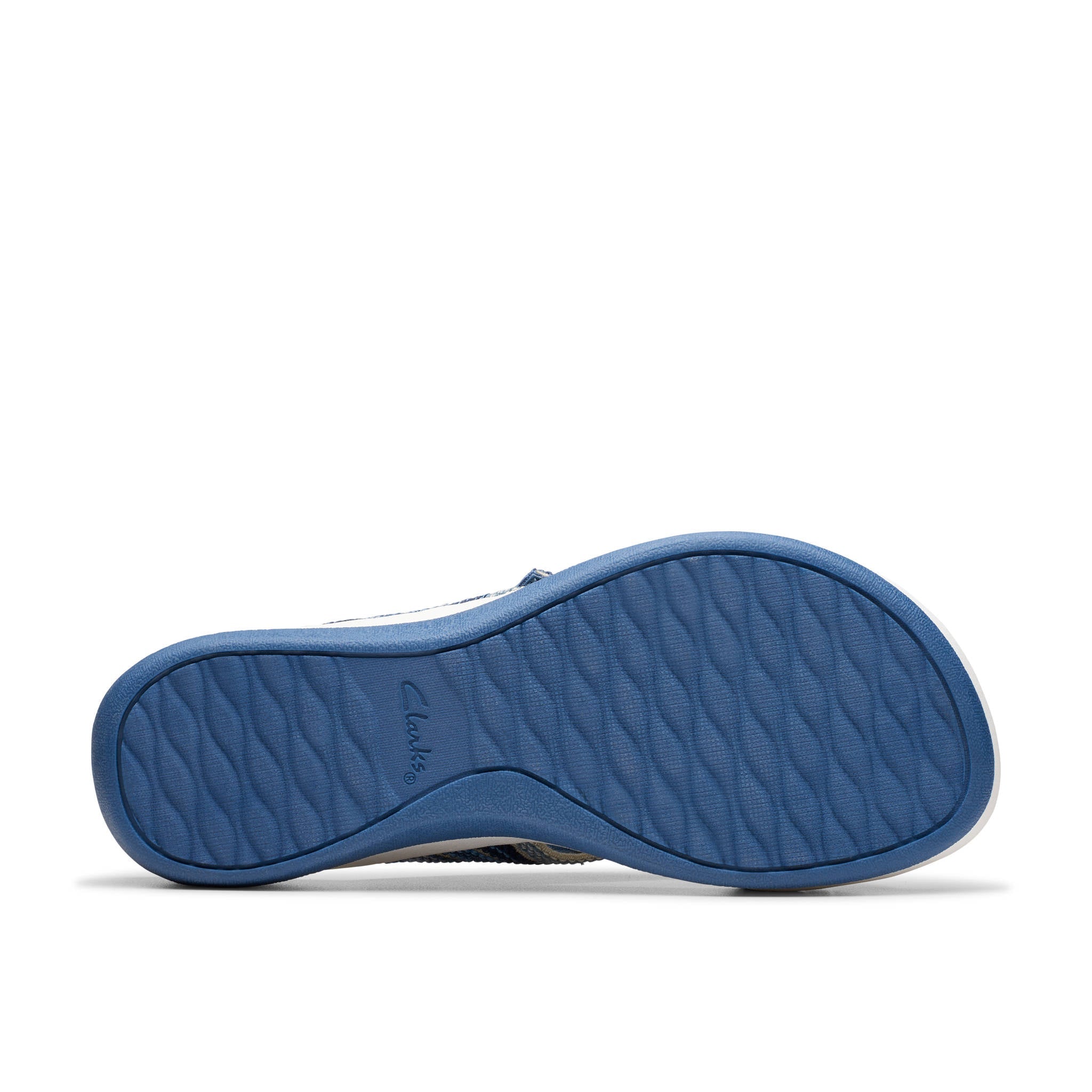 Clarks Women Arla Wave Blue Slide