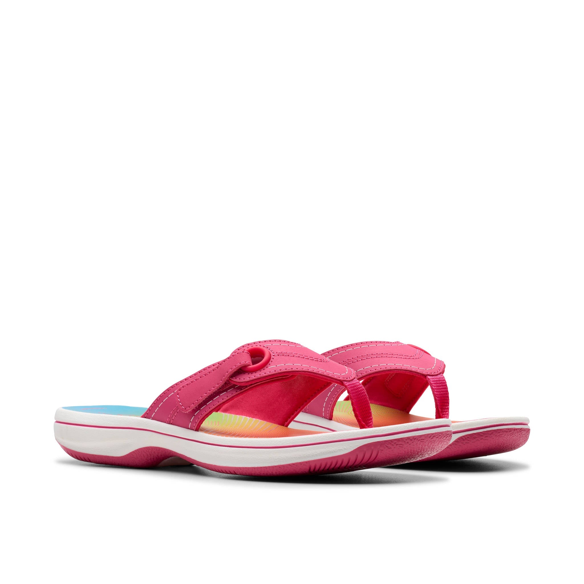 Clarks Women Brinkley Reyna Pink Flip Flop