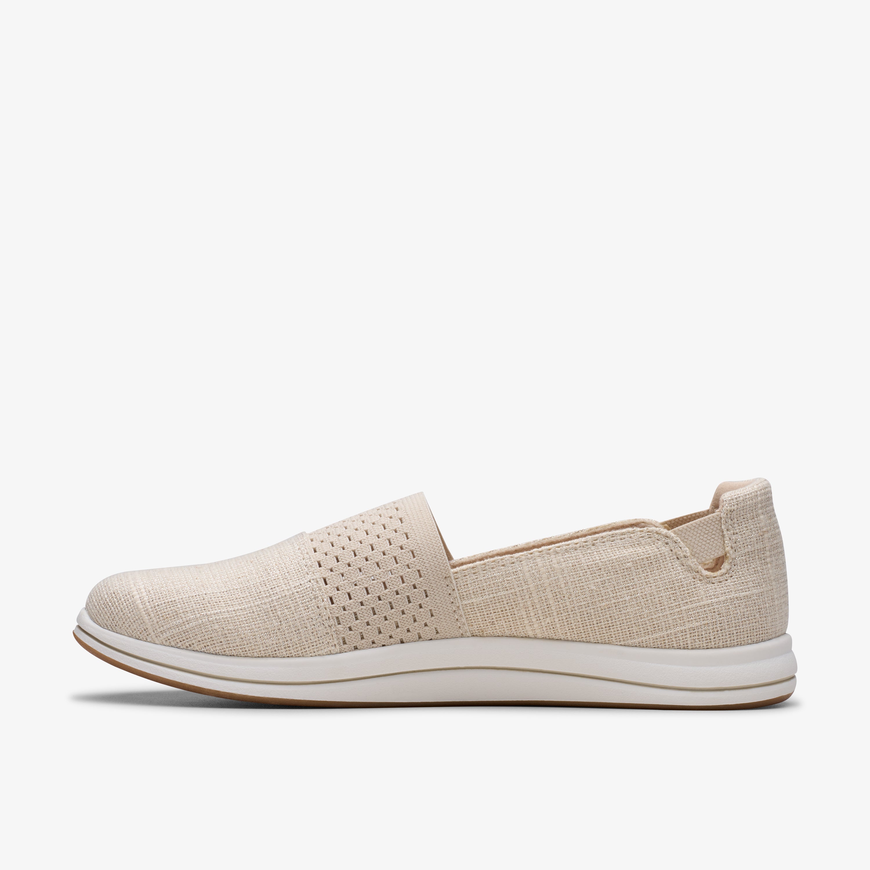 Clarks Women Brinkleyvibe Light Grey Slip-On