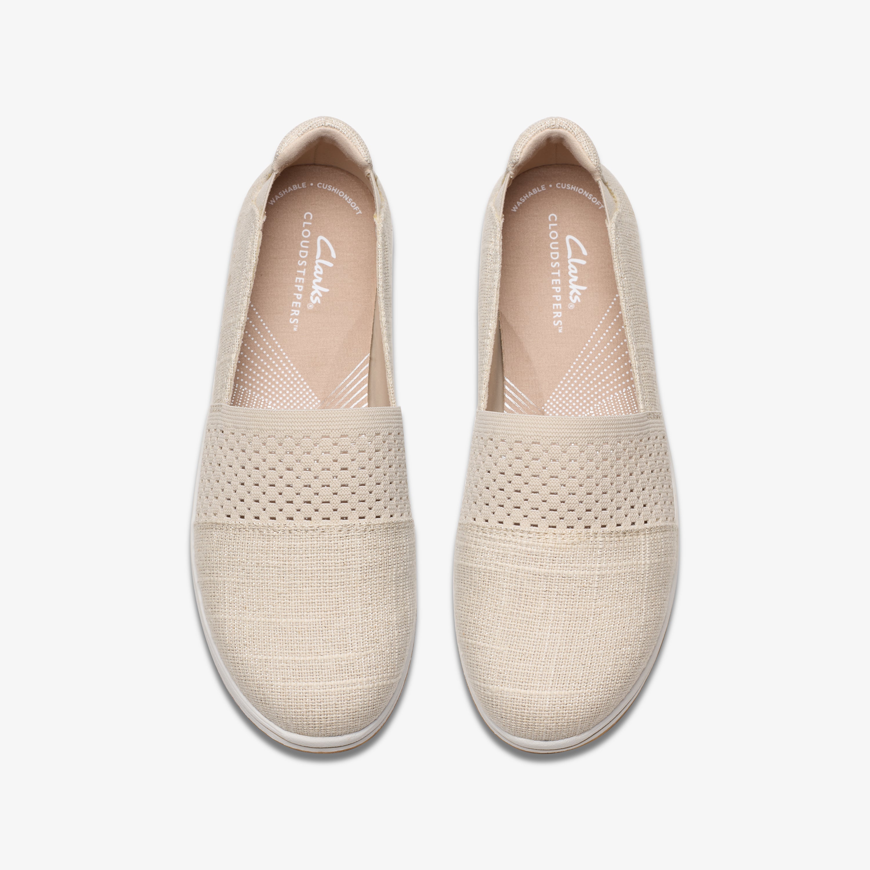 Clarks Women Brinkleyvibe Light Grey Slip-On